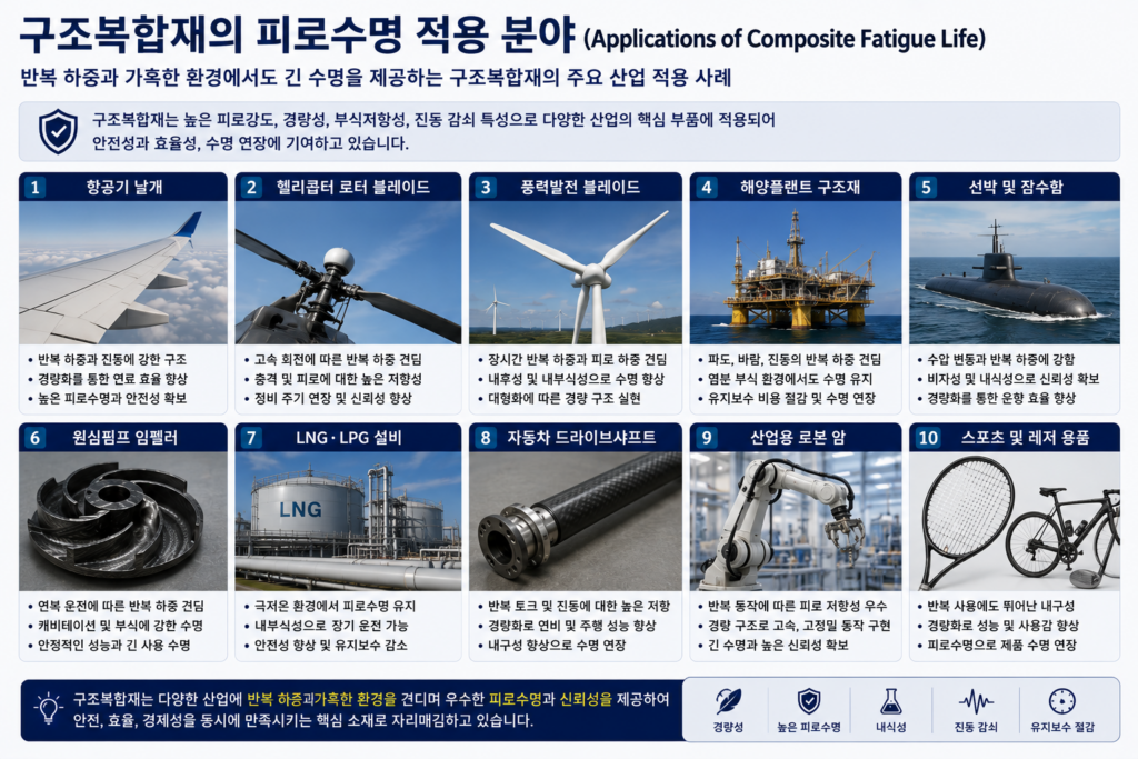 구조복합재의 피로수명 적용 분야