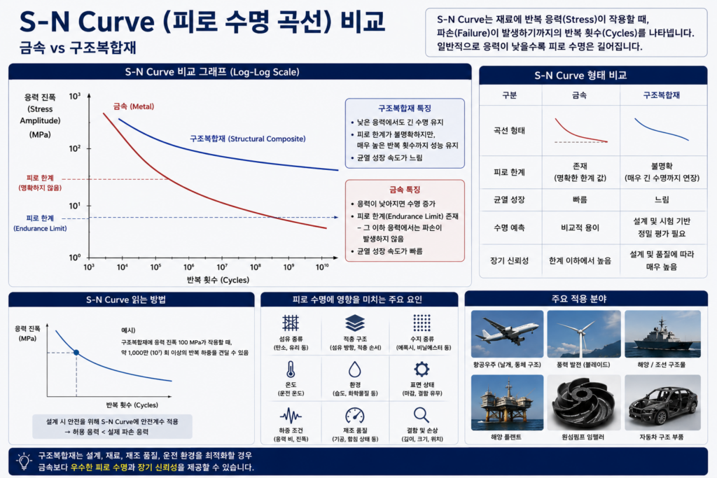 S-N Curve 피로 수명 곡선 비교