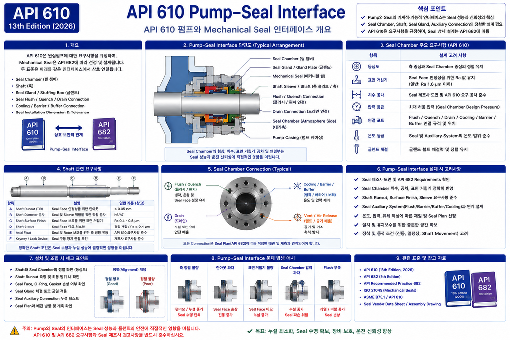 API 610 펌프와 Mechanical Seal 인터페이스