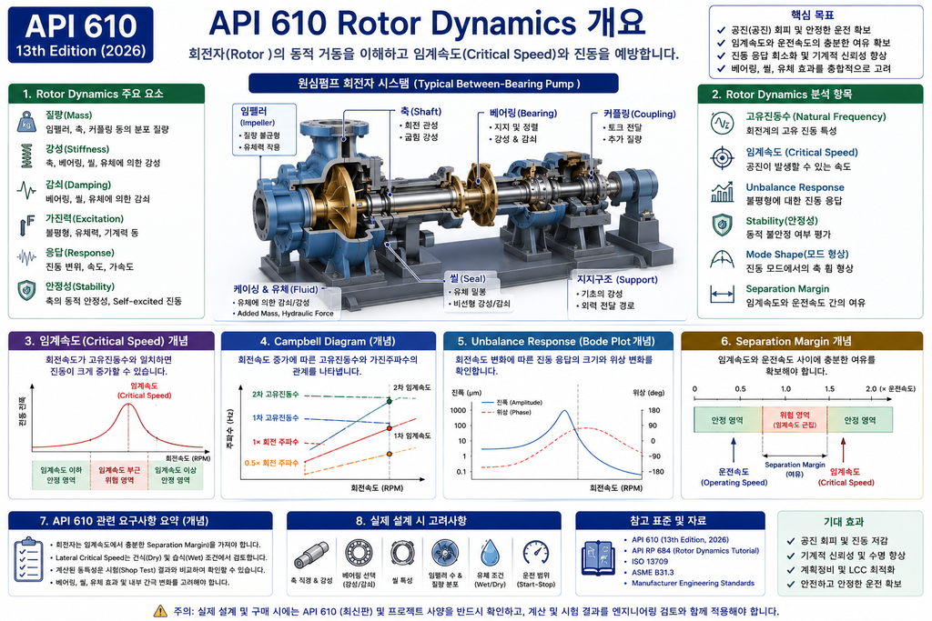 API 610 원심펌프 Rotor Dynamics 개념