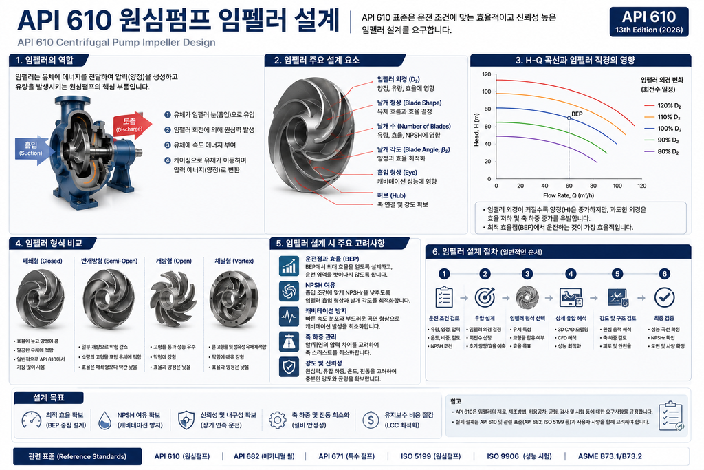 API 610 원심펌프 임펠러 설계