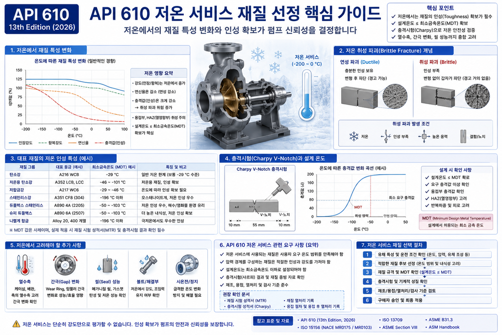 저온 펌프 재질 선택 기준
