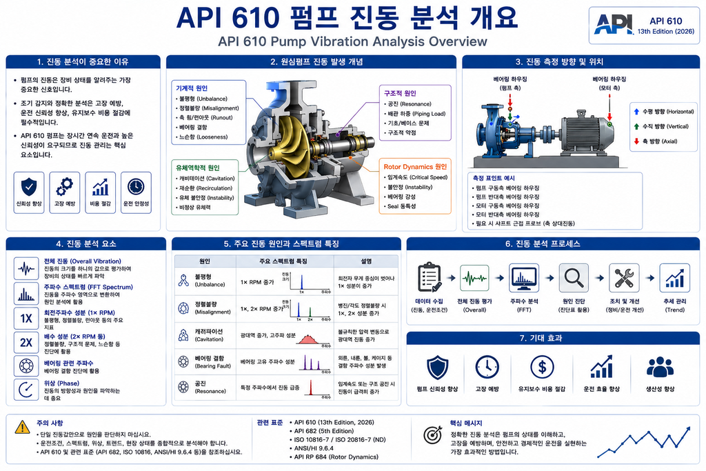 API 610 원심펌프 진동 분석 개요