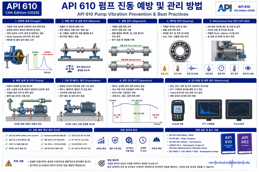 API 610 펌프 진동 예방 방법