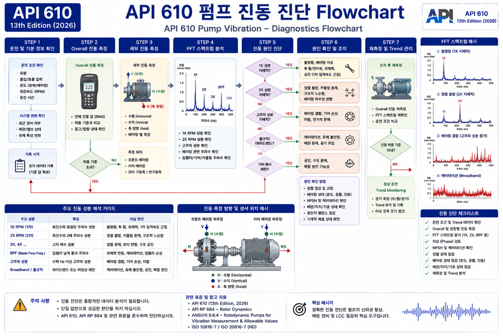 API 610 펌프 진동 진단 절차