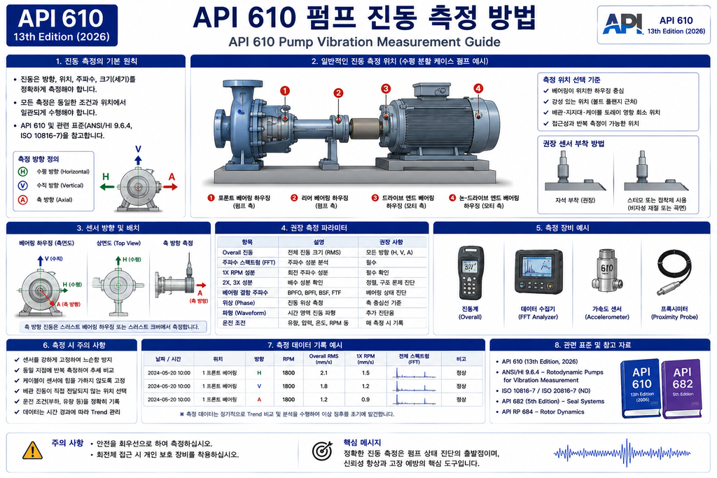 API 610 펌프 진동 측정 방법