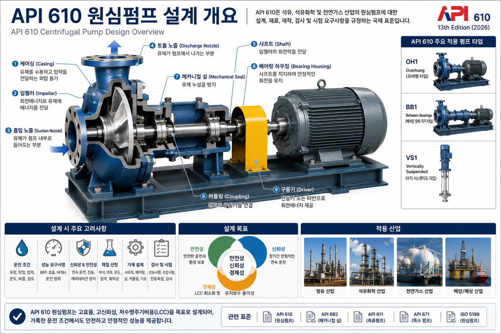 API 610 원심펌프 설계 기준