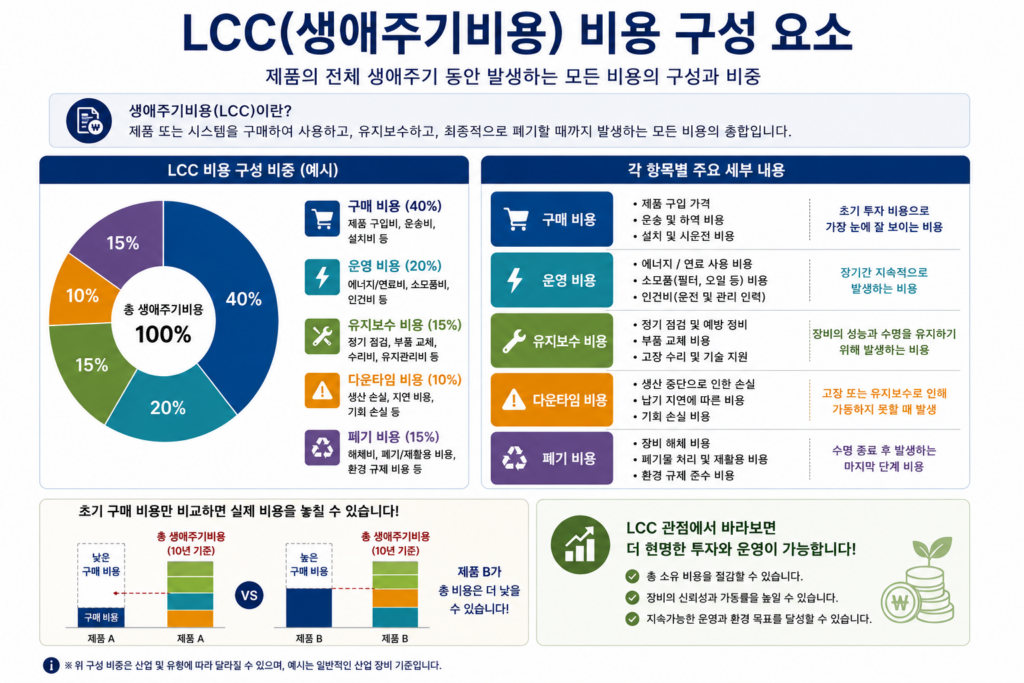 생애주기비용 구성 요소