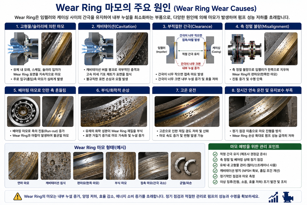 Wear Ring 마모의 주요 원인과 손상 사례