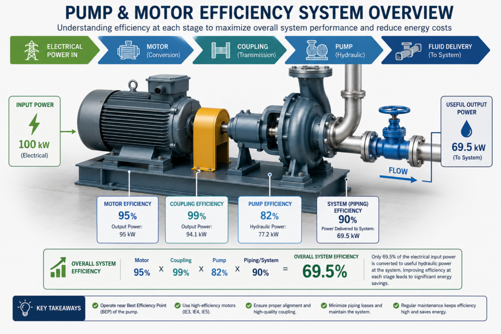 pump efficiency motor efficiency system efficiency