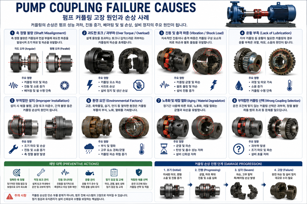 Pump Coupling 고장 원인과 손상 사례