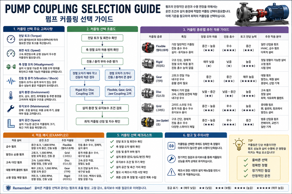 Pump Coupling 선택 기준과 적용 사례