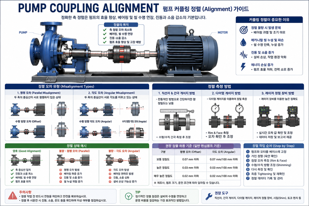 Pump Coupling Shaft Alignment 예시